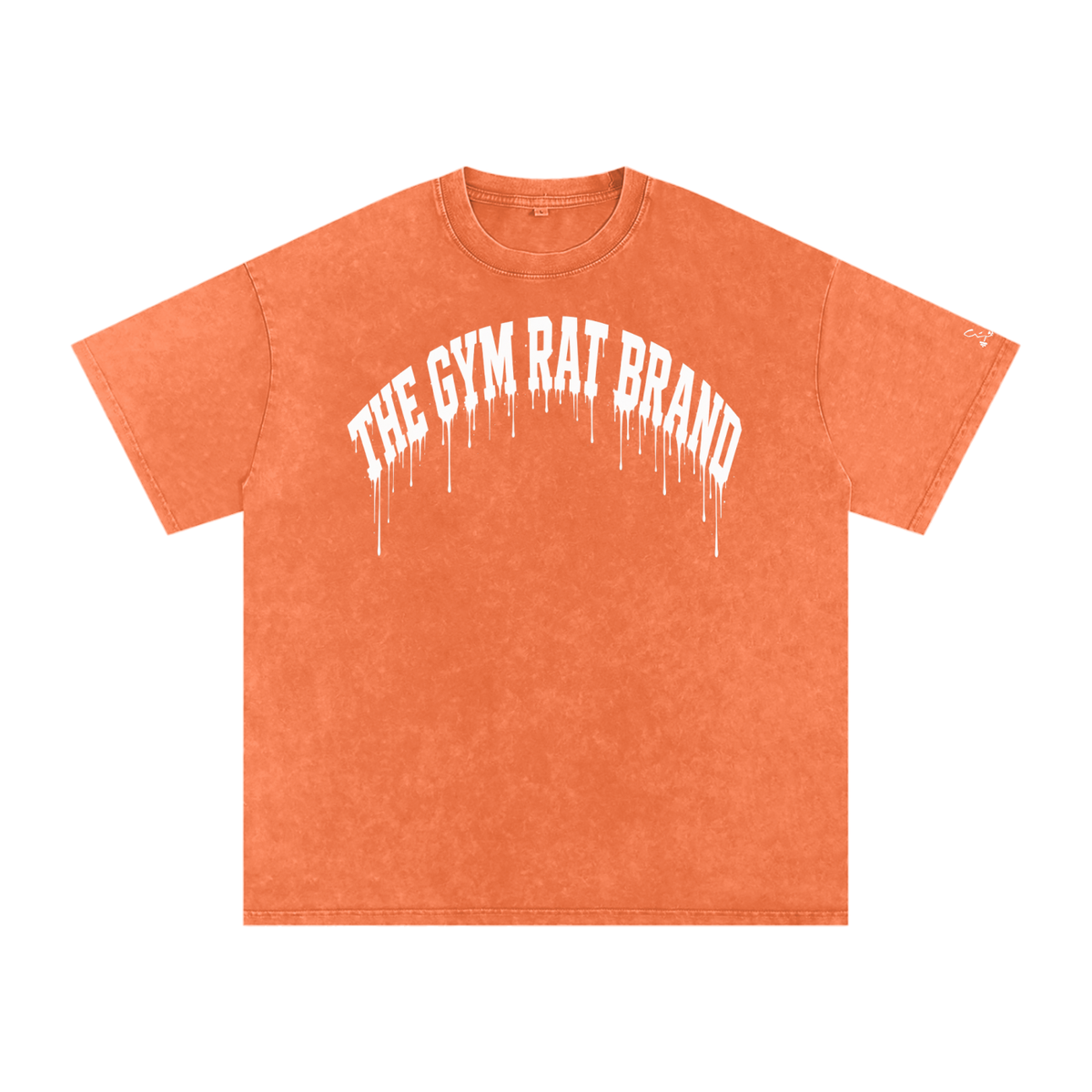 Mens The Gym Rat Brand Drip Oversize Tee