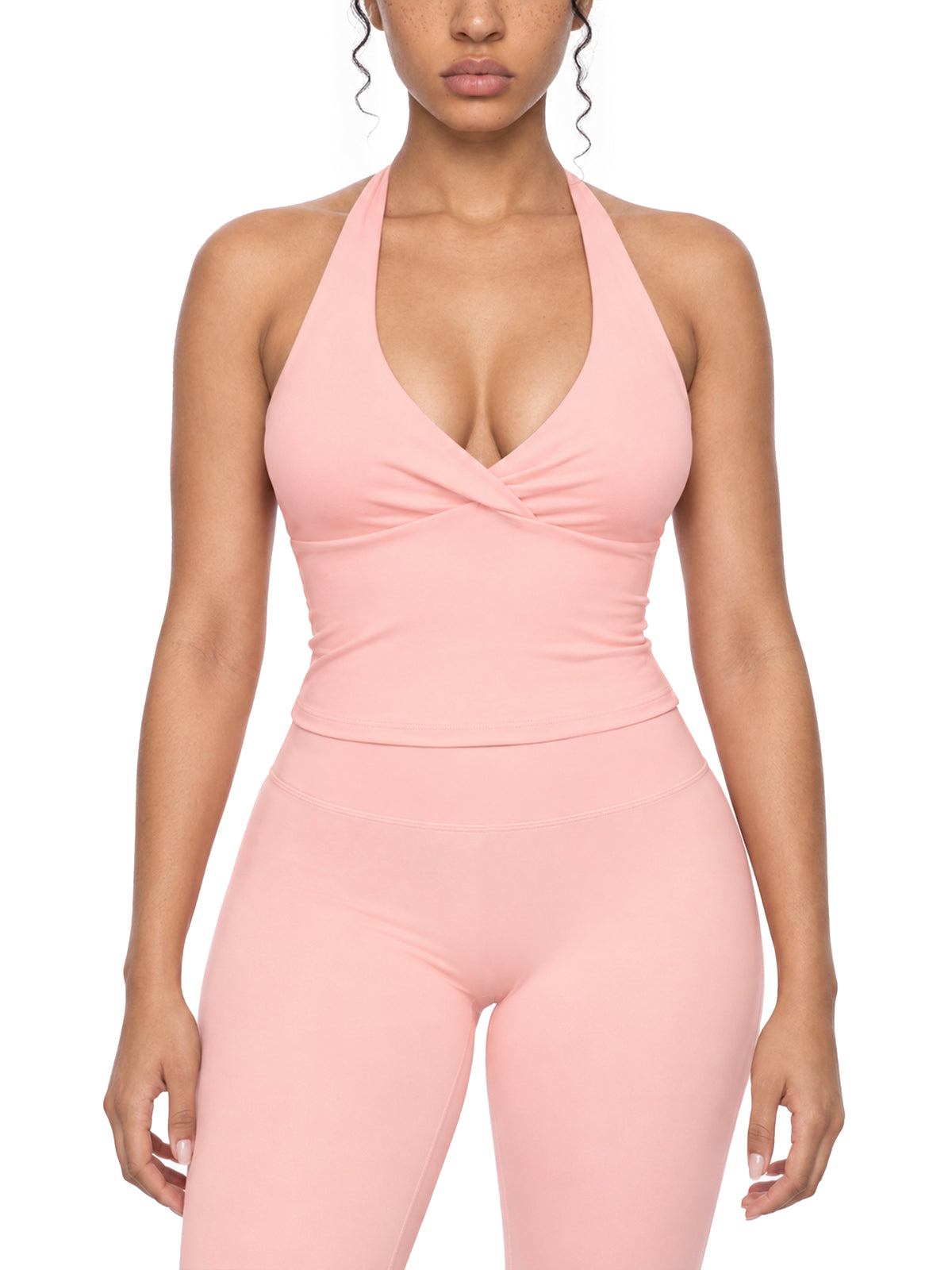 The Gym Rat Women’s Halter Cross-Over Crop Top
