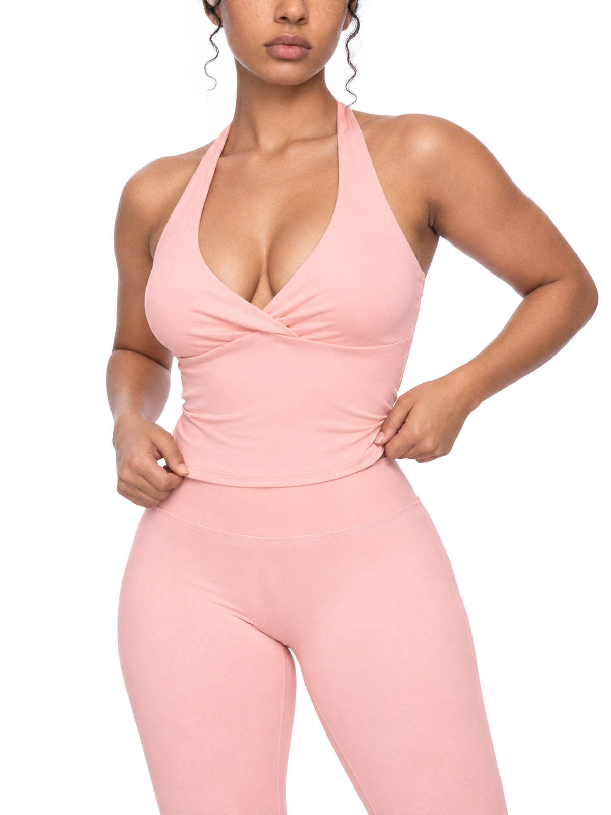 The Gym Rat Women’s Halter Cross-Over Crop Top
