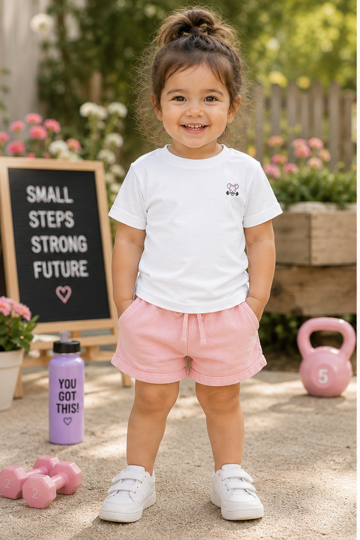 Gym Mice Girls Toddler Short Sleeve Tee